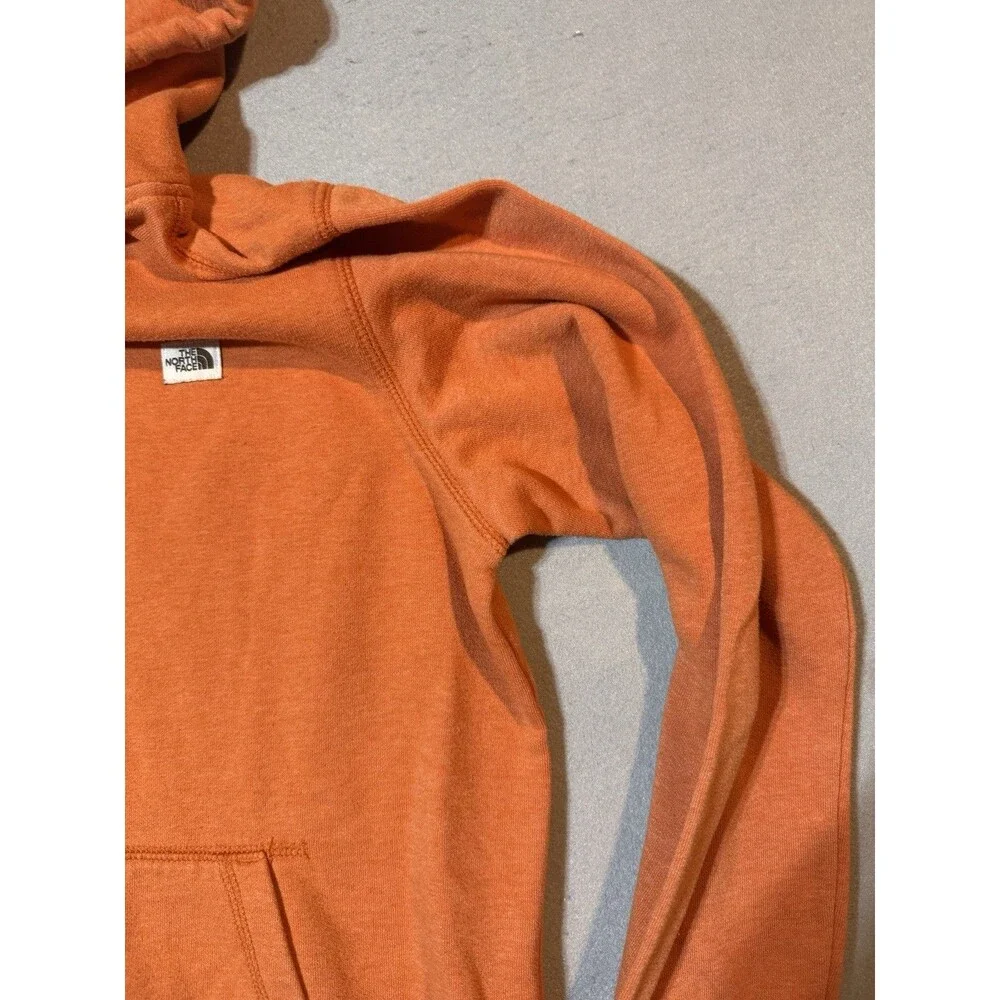 Mens The North Face Heritage Patch Hooded Pullover Orange Size Medium